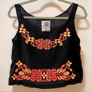 Tasi Malibu Embroidered Tank Top